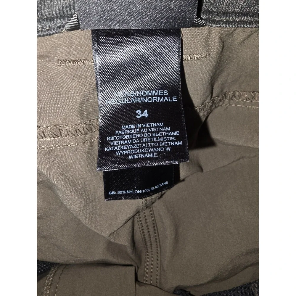 The North Face Mens Paramount Peak II Convertible Hiking Pants Olive Green 34